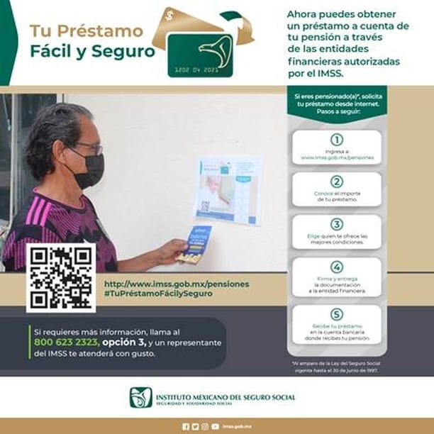 Se autorizan más de 3 mil préstamos por el servicio digital “Tu Préstamo Fácil y Seguro”, en Guerrero. Los interesados pueden ingresar al portal www.imss.gob.mx/pensiones