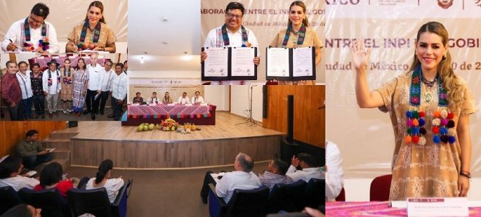 Firma Evelyn Salgado convenio con INPI para fortalecer políticas públicas de desarrollo de los pueblos indígenas y afromexicanos de Guerrero