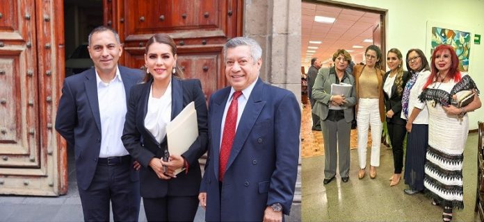 Evelyn Salgado participa en reunión con AMLO. Revisan temas prioritarios de la agenda educativa y salud en Palacio Nacional