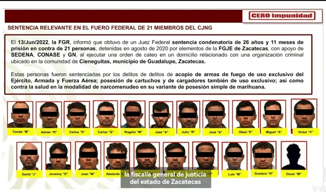 Sentencian a 50 años de prisión a 27 personas por desaparición agravada, los sentenciados pertenecían al cártel Jalisco Nueva Generación
