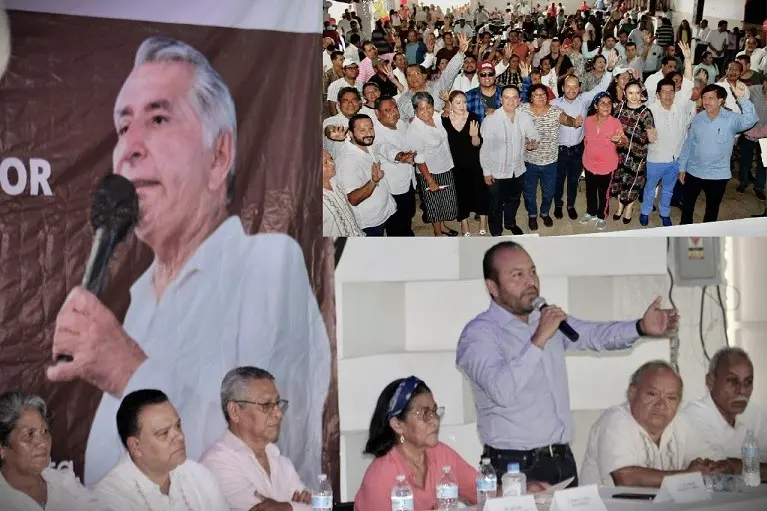 Refrenda MTG apoyo y respaldo para Adán Augusto en Guerrero, participaron los ex rectores de la UAGro, Arturo Contreras Gómez y Ramón Reyes Carreto