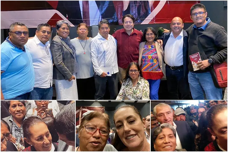 Refrenda MTG apoya a Claudia Sheinbaum en reunión con Adán Augusto en CDMX. Agradeció el apoyo de toda su estructura a nivel nacional y les pidió apoyar con todo a la ex jefa capitalina
