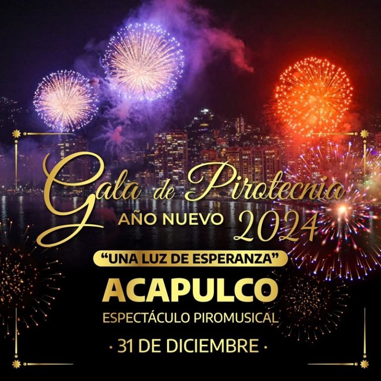 «Gala Pirotécnica 2024: Acapulco se Ilumina con Fuerza y Color»