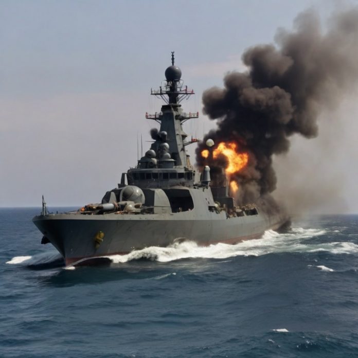 Ucrania informó haber destruido en Crimea un buque ruso de la flota del mar Negro, sospechoso de transportar drones iraníes