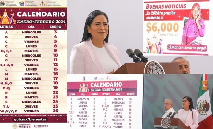 2024 inicia con aumentos a Pensiones de Bienestar, anuncia Ariadna Montiel. página oficial de la Secretaría de Bienestar: gob.mx/bienestar o la Línea de Bienestar 800-639-42-64.