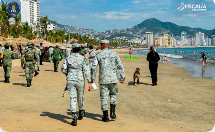 FGE, Ejército Mexicano y GN realizan operativos en Acapulco