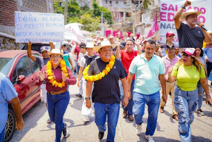 Morena no condiciona el voto, destaca Félix Salgado en Acapulco, el trabajo del gobierno de Andrés Manuel López Obrador fue importante para salir de la devastación