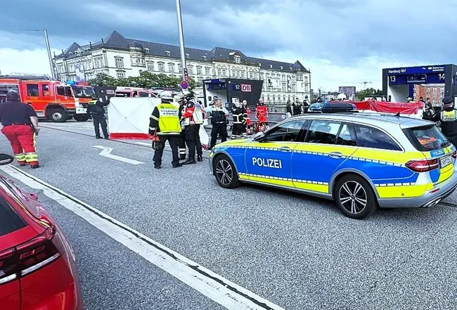 Ataque con cuchillo en la estación central de Hamburgo deja 12 heridos, seis en estado crítico, el incidente desplegó un operativo policial