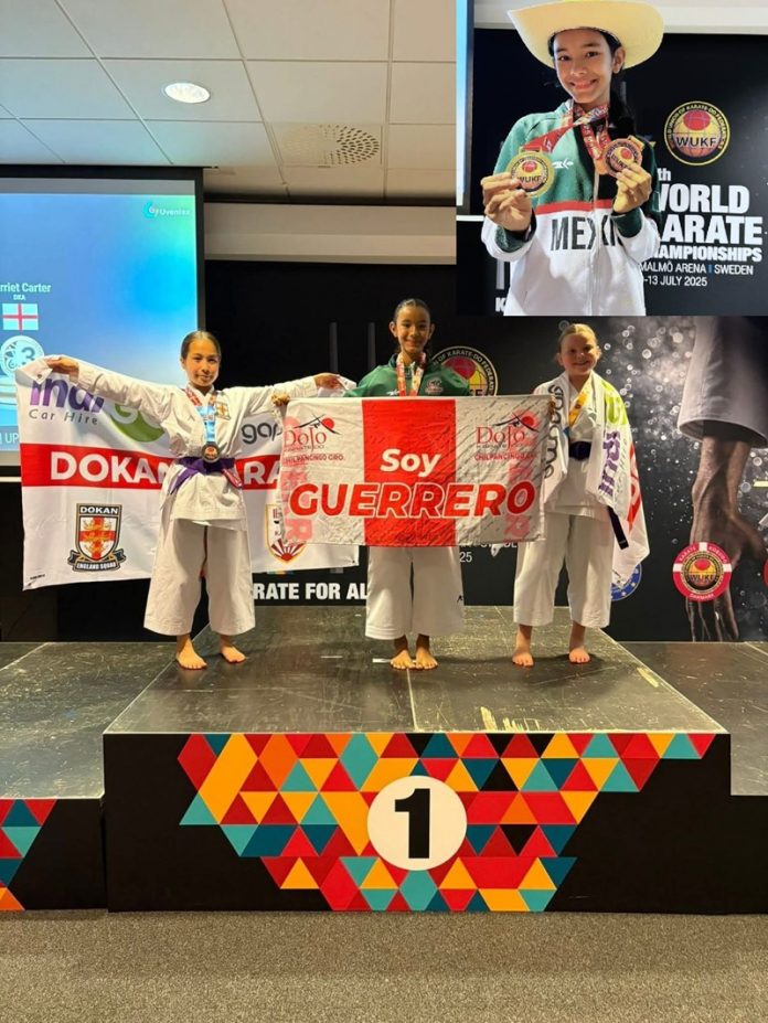 Guerrero brilla en el Campeonato Mundial de Karate Do en Suecia, importante el desarrollo deportivo desde edades tempranas