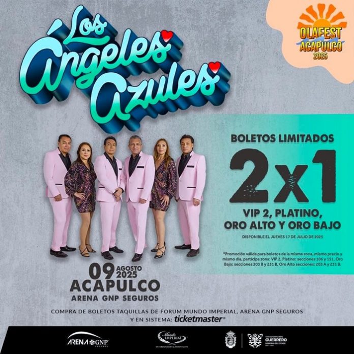 🎉 ¡La cumbia reina en Acapulco! Los Ángeles Azules encenderán la Arena GNP Seguros en el cierre de OLA Fest 2025