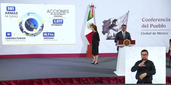 🚨💊 García Harfuch 240 toneladas de droga decomisadas en 11 meses; 30,755 detenidos por delitos de alto impacto