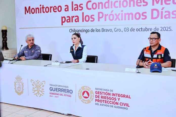 Activa Evelyn Salgado protocolos ante lluvias intensas en Guerrero. Lo que se espera para este fin de semana son lluvias fuertes en la Costa, Acapulco, la Sierra y la Montaña