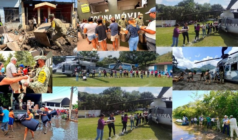 Ejército, Fuerza Aérea y Guardia Nacional mantienen despliegue del Plan DN-III-E en estados afectados por lluvias