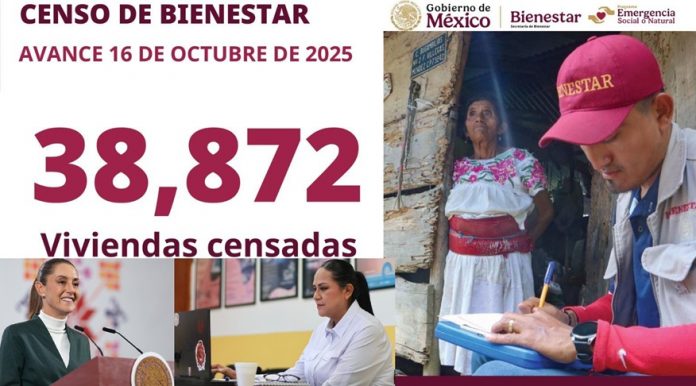 Gobierno de México: las y los servidores de la nación han censado 38 mil 872 viviendas afectadas por las lluvias, han instalado campamentos