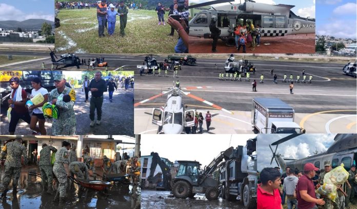 Ejército, Fuerza Aérea y Guardia Nacional intensifican el Plan DN-III-E con miles de efectivos y apoyo aéreo en cinco estados afectados por lluvias. 🇲🇽