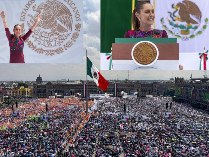 🗣️ Sheinbaum rinde cuentas en el Zócalo: “El que manda es el pueblo”. 