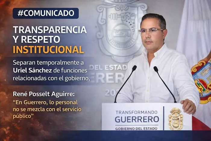 René Posselt Aguirre afirmó que en Guerrero lo personal no se mezcla con el servicio público, al rechazar señalamientos sin pruebas y deslindar al gobierno estatal.