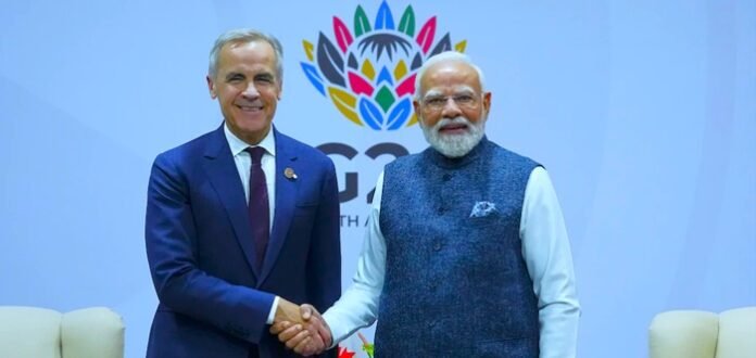 India y Canadá iniciarán negociaciones para un TLC durante la visita de Mark Carney, con meta de duplicar comercio a 70.000 millones de dólares