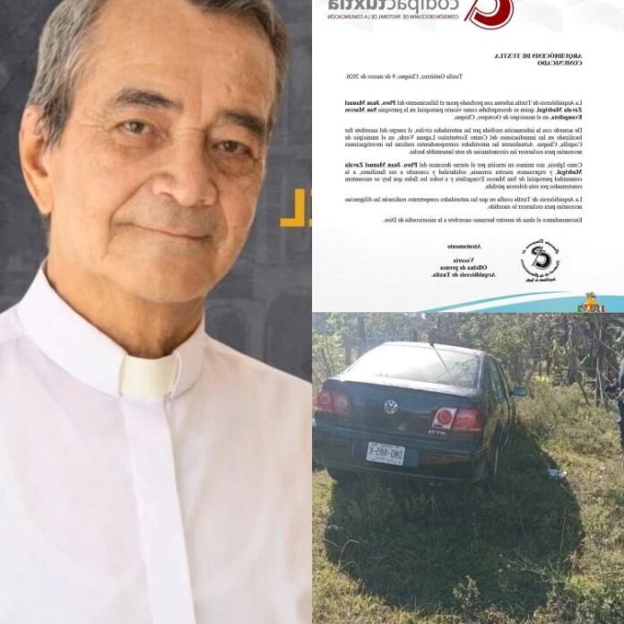Hallan sin vida al sacerdote Juan Manuel Madrigal Zavala en Laguna Verde, Chiapas