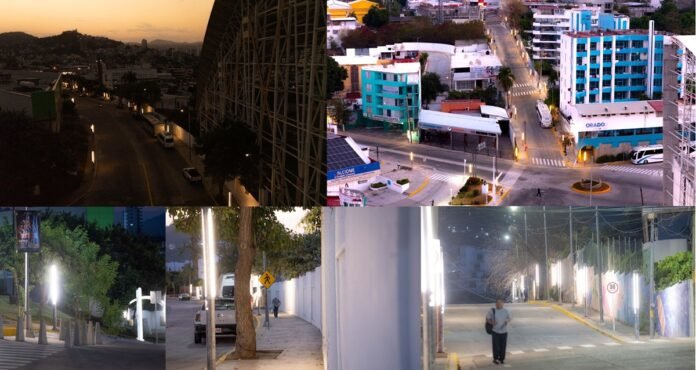 Sebastián Ramírez Mendoza inaugura en Acapulco el primer Sendero Camina Libre, Camina Segura en avenida Universidad, un corredor iluminado de 2 km para proteger a estudiantes, mujeres y peatones.