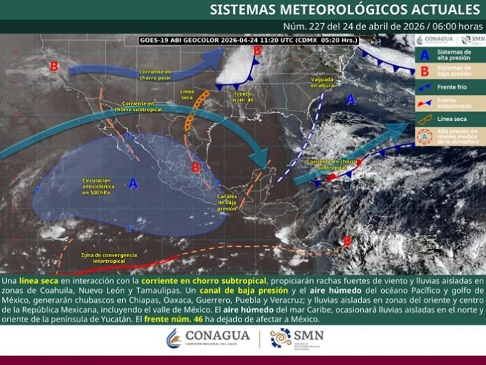 México enfrenta clima extremo. Las alertas del SMN pronostica lluvias fuertes amenazan Oaxaca hoy, mientras una severa ola de calor sofocará a más de 20 estados mañana.