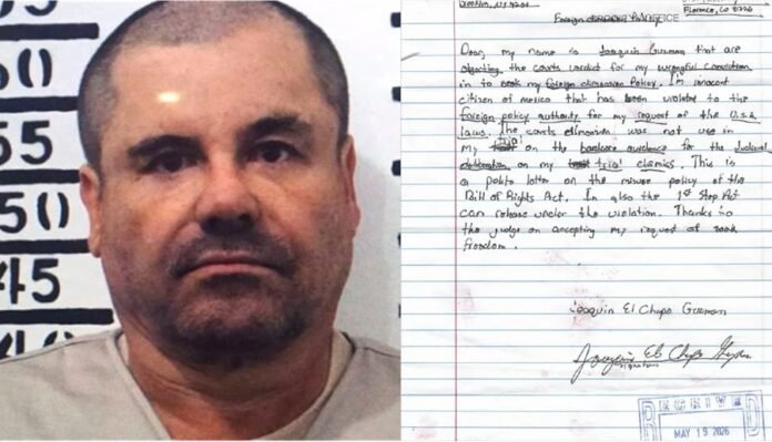 Joaquín “El Chapo” Guzmán envió otra carta al juez Brian Cogan donde insiste en su inocencia y pide anular su condena.