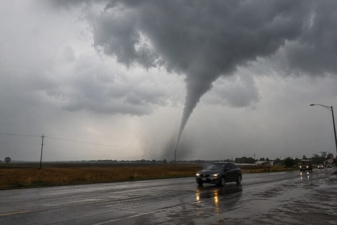 Lluvias intensas, granizo y riesgo de tornados activaron alertas en varios estados de México, informó el SMN.