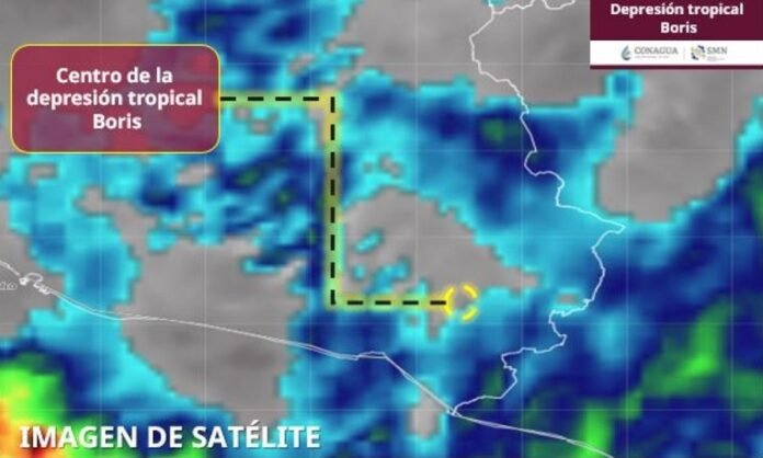 Boris se debilita a depresión tropical, pero mantiene lluvias intensas, riesgo de inundaciones y deslaves en el sur de México.