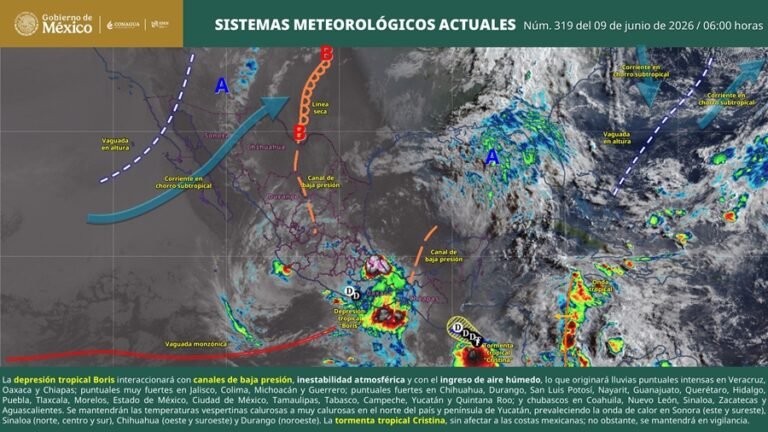 Boris se debilita tras tocar tierra pero mantiene lluvias en Guerrero y Oaxaca
