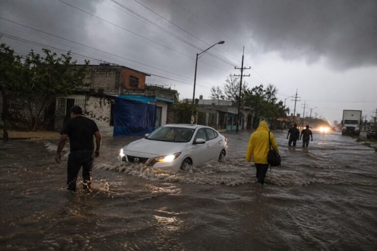 Conagua alerta lluvias intensas y riesgo de inundaciones en Nuevo León y Tamaulipas