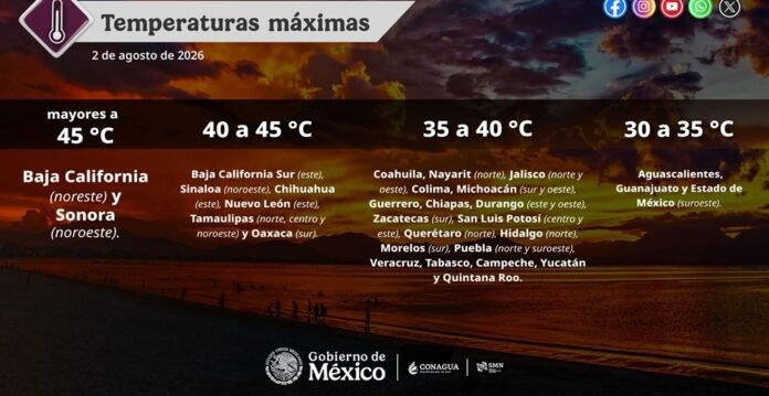 Alerta en Guerrero: la onda tropical 23 dejará lluvias intensas con riesgo de inundaciones. Además, una ola de calor supera los 45°C en el norte de México