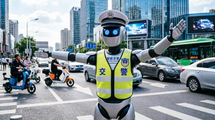 China utiliza robots de tráfico para detectar infracciones, orientar ciudadanos y apoyar a policías. No pueden detener personas, pero sí vigilar calles