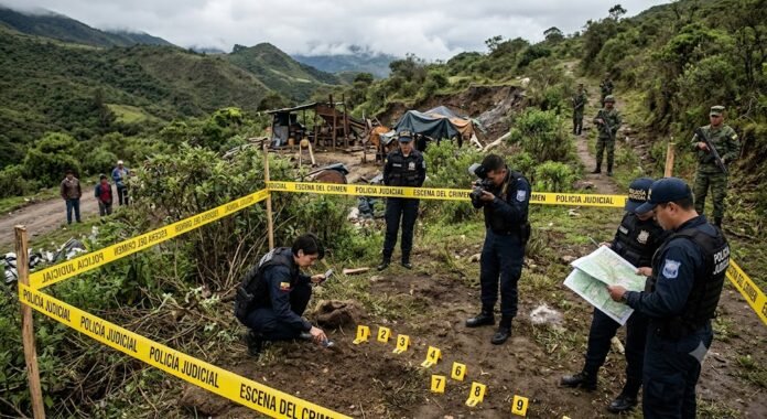 Ocho cadáveres fueron hallados en una mina ilegal de Ecuador, en una escena que recuerda la violencia criminal y las fosas clandestinas de México