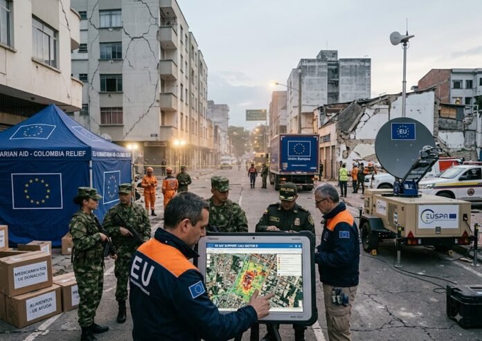La Unión Europea activa ayuda y satélites Copernicus para apoyar a Colombia tras el terremoto y evaluar daños en las zonas afectadas.