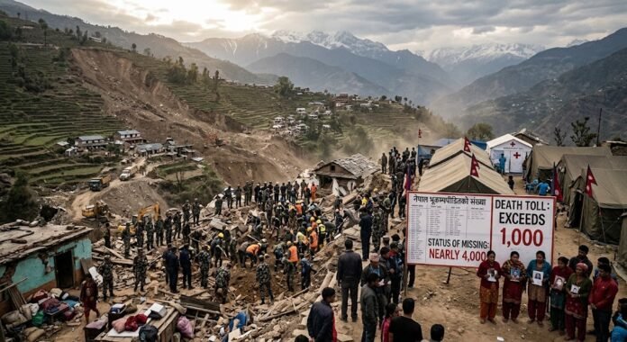 Nepal supera los mil muertos por las inundaciones; casi 4 mil siguen desaparecidos y unos 590 extranjeros continúan sin ser localizados.