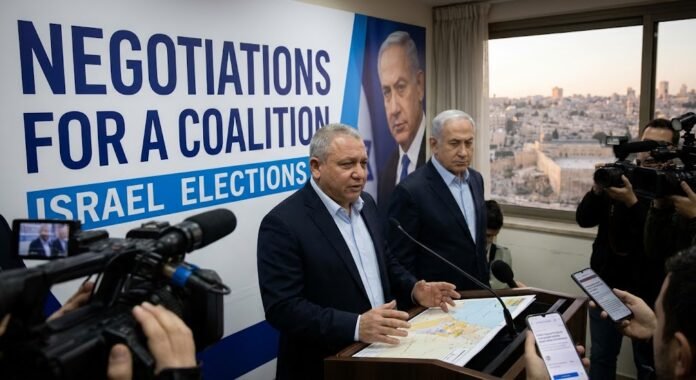 Las elecciones en Israel dejan a Netanyahu sin mayoría clara. La oposición de Eisenkot busca apoyos para formar gobierno.