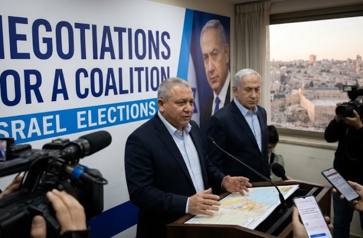 Las elecciones en Israel dejan a Netanyahu sin mayoría clara. La oposición de Eisenkot busca apoyos para formar gobierno.