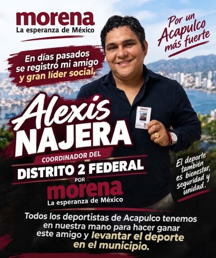 En Puerto Marqués, asistentes corearon una consigna de respaldo a Noé Alexis Nájera durante un encuentro sobre soberanía nacional en Acapulco